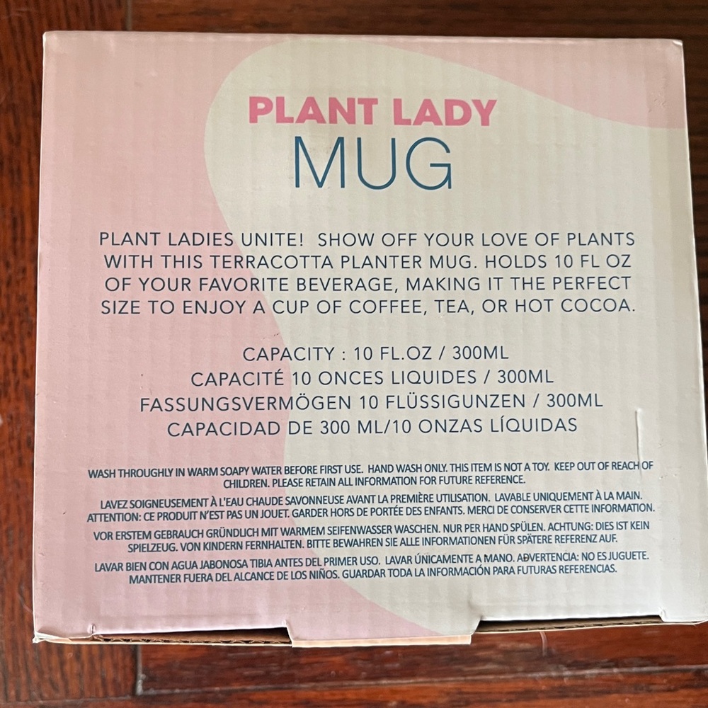 NEW in box: "Plant Lady" (flower pot clay pottery look) coffee tea mug - Picture 4 of 5